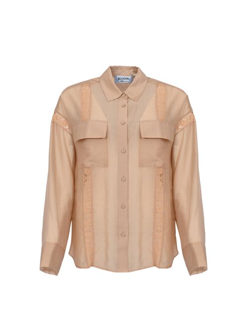 Camicia in misto lyocell e pizzo BLUGIRL | RA6062 T486A61212